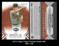 2012 Topps Triple Threads Amber #81