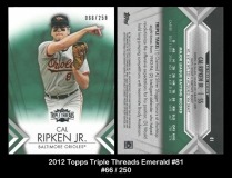 2012 Topps Triple Threads Emerald #81