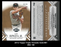 2012 Topps Triple Threads Gold #81