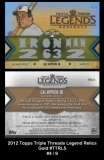 2012 Topps Triple Threads Legend Relics Gold #TTRL5