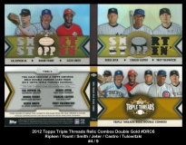 2012 Topps Triple Threads Relic Combos Double Gold #DRC6