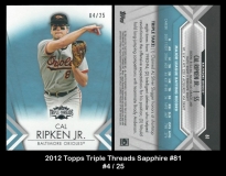 2012 Topps Triple Threads Sapphire #81