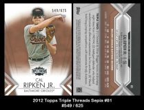2012 Topps Triple Threads Sepia #81