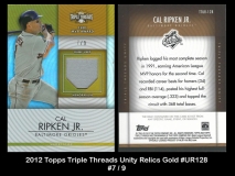 2012 Topps Triple Threads Unity Relics Gold #UR128