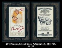 2012 Topps Allen and Ginter Autographs Red Ink #CRJ