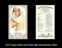 2012 Topps Allen and Ginter Mini Gold Border #324
