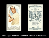 2012 Topps Allen and Ginter Mini No Card Number #324