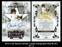2013 Leaf Sports Heroes Loyalty Autographs Red #LCRJ