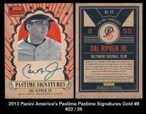 2013 Panini Americas Pastime Pastime Signatures Gold #8