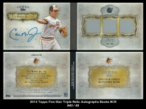 2013 Topps Five Star Triple Relic Autographs Books #CR