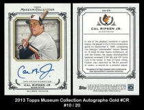 2013 Topps Museum Collection Autographs Gold #CR