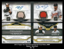2013 Topps Tier One Dual Autograph Dual Relics #MR