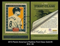2013 Panini Americas Pastime First Class Gold #3