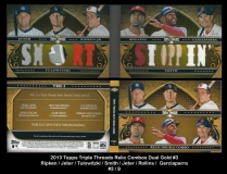 2013 Topps Triple Threads Relic Combos Dual Gold #3