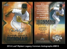 2014 Leaf RIpken Legacy Ironman Autographs #IM15