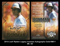 2014 Leaf Ripken Legacy Ironman Autographs Gold #IM11