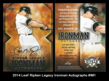 2014 Leaf Ripken Legacy Ironman Autographs #IM1