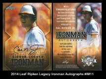 2014 Leaf Ripken Legacy Ironman Autographs #IM11