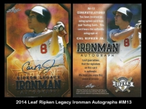 2014 Leaf Ripken Legacy Ironman Autographs #IM13