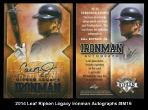 2014 Leaf Ripken Legacy Ironman Autographs #IM16