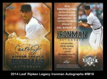2014 Leaf Ripken Legacy Ironman Autographs #IM19