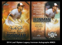 2014 Leaf Ripken Legacy Ironman Autographs #IM20