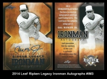 2014 Leaf Ripken Legacy Ironman Autographs #IM3