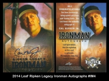 2014 Leaf Ripken Legacy Ironman Autographs #IM4