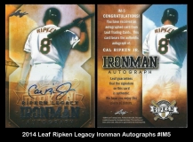 2014 Leaf Ripken Legacy Ironman Autographs #IM5
