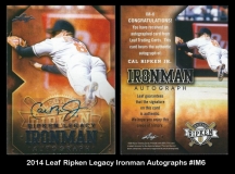 2014 Leaf Ripken Legacy Ironman Autographs #IM6