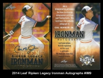 2014 Leaf Ripken Legacy Ironman Autographs #IM9