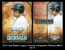 2014 Leaf Ripken Legacy Ironman Autographs Platinum #IM12
