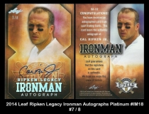 2014 Leaf Ripken Legacy Ironman Autographs Platinum #IM18