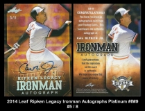 2014 Leaf Ripken Legacy Ironman Autographs Platinum #IM9