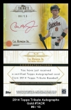 2014 Topps Tribute Autographs Gold #TACR