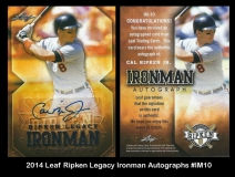 2014 leaf Ripken Legacy Ironman Autographs #IM10