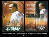 2014 Leaf Ripken Legacy Ironman Autographs Platinum #IM8
