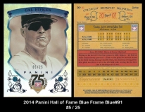 2014 Panini Hall of fame Blue Framed Blue #91