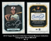 2014 Topps Museum Collection Framed Museum Collection Autographs Black #MCACR