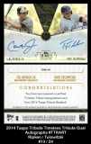 2014 Topps Tribute Timeless Tribute Dual Autographs #TTRART