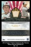 2014 Topps Tribute Tribute to the Throne Relics Red #THRONECR