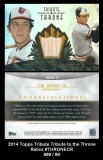 2014 Topps Tribute Tribute to the Throne Relics #THRONECR