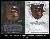 2015 Leaf Legends of Sport Enshrined Silver #EACRJ