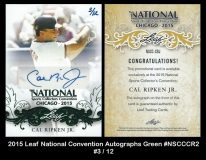 2015 Leaf National Convention Autographs Green #NSCCCR2