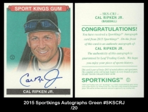 2015 Sportkings Autographs Green #SKSCRJ