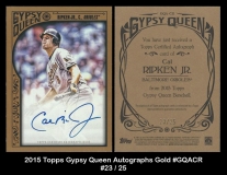 2015 Topps Gypsy Queen Autographs Gold #GQACR