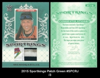 2015 Sportkings Patch Green #SPCRJ