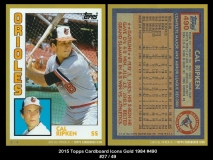 2015 Topps Cardboard Icons Gold 1984 #490