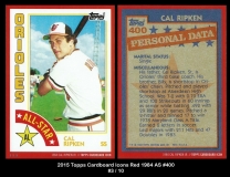 2015 Topps Cardboard Icons Red 1984 AS #400