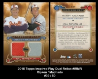 2015 Topps Inspired Play Dual Relics #IRMR